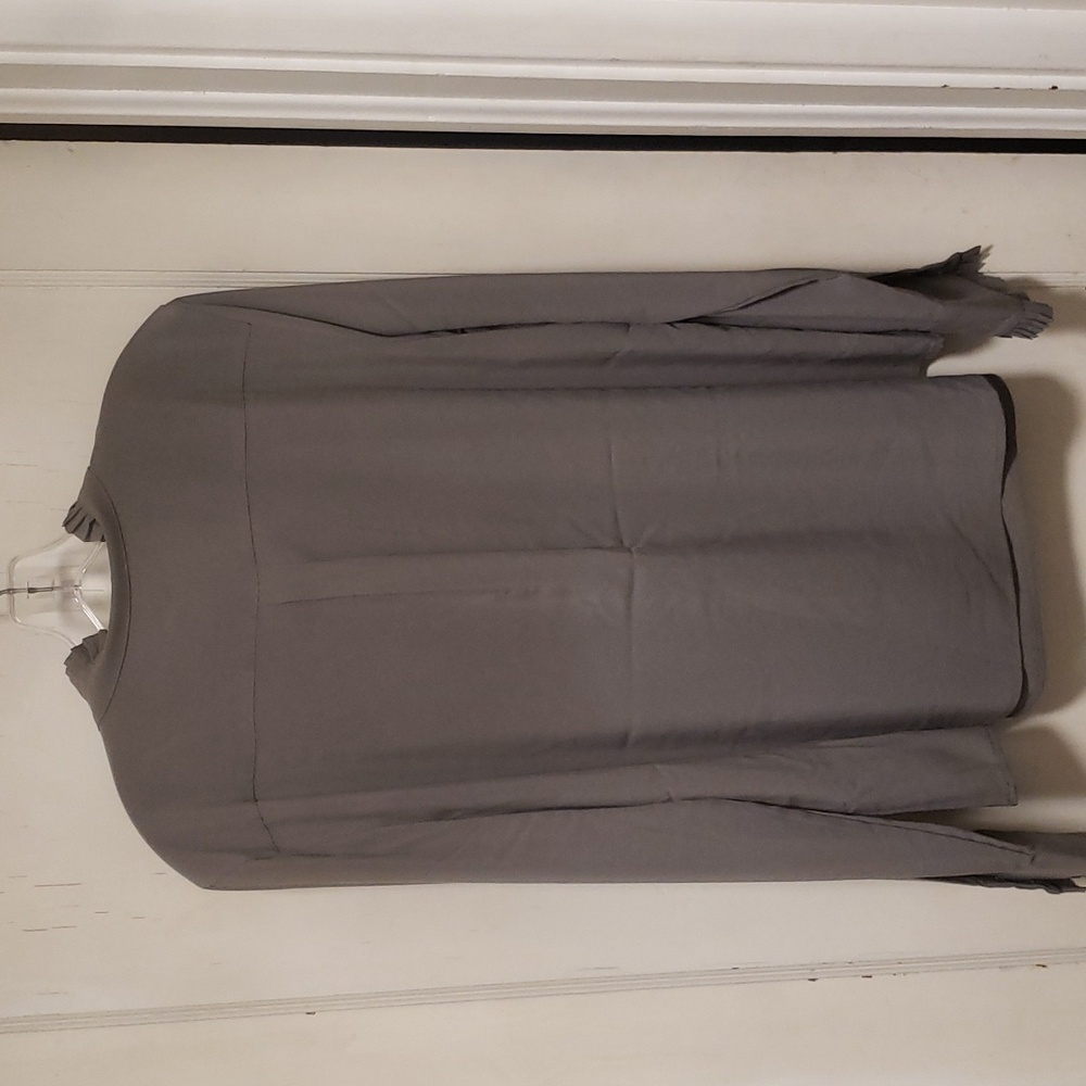 Calvin Klein Gray Longsleeve Flowy Blouse BN Xlarge - Picture 5 of 10